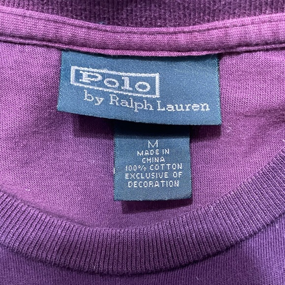 Polo Ralph Lauren Purple T-Shirt - Size Medium - Picture 5 of 7